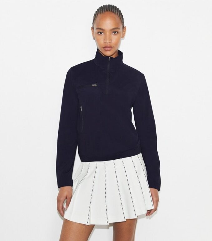 Nylon-Golfjacke mit halbem Reißverschluss Nylon-Golfjacke mit halbem Reißverschluss
