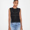 Oberteil aus Baumwolle und Nylon-Mesh Oberteil aus Baumwolle und Nylon-Mesh
