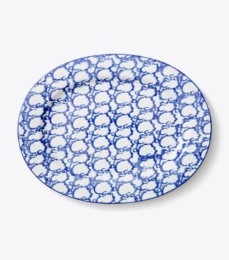Ovale Servierplatte aus Spongeware