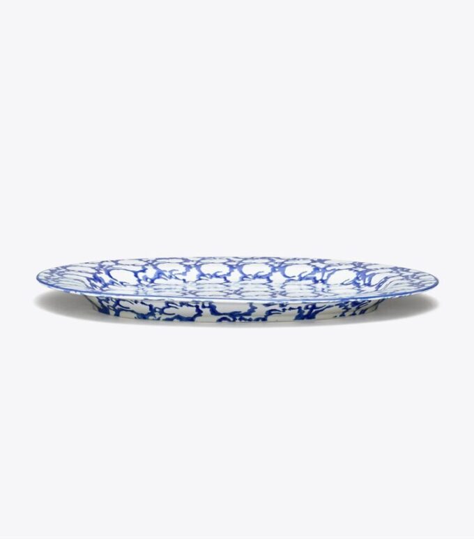 Ovale Servierplatte aus Spongeware Ovale Servierplatte aus Spongeware