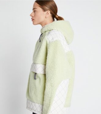 Oversized-Fleece-Pullover mit Kapuze