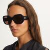 Oversized-Sonnenbrille mit quadratischem Rahmen Oversized-Sonnenbrille mit quadratischem Rahmen