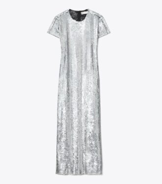 Pailletten-T-Shirt-Kleid