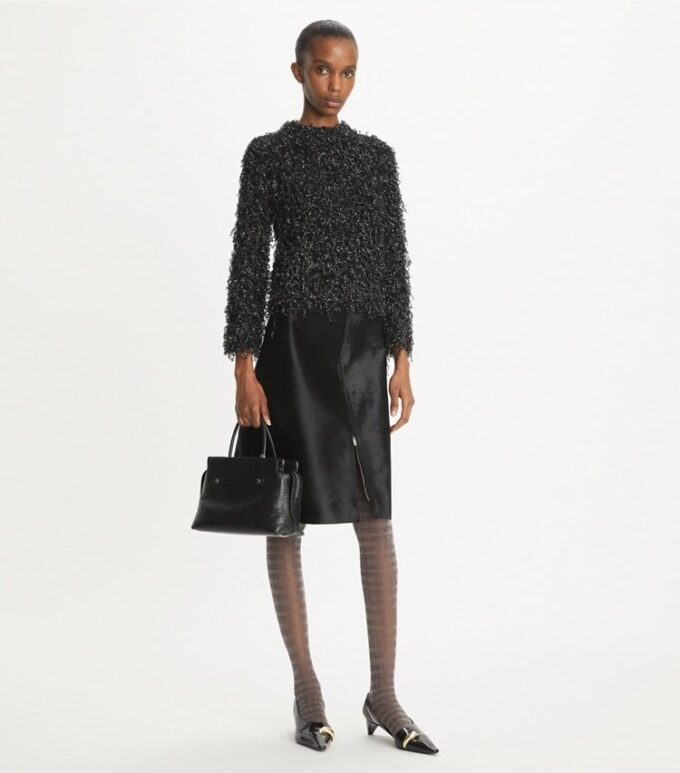 Paillettenbesetzter Wollpullover Paillettenbesetzter Wollpullover