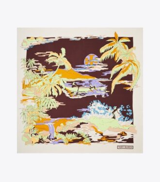 Palm Tree Postcard Oversized Seidentuch