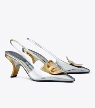 Patos Ungleiche Slingback-Absatzschuhe