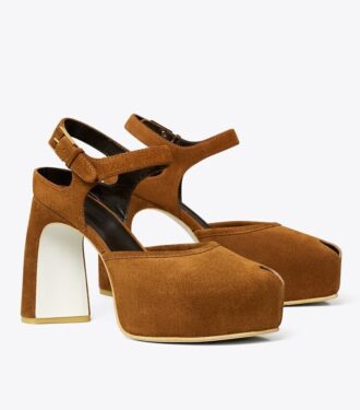 Peep-Toe-Plateausandale