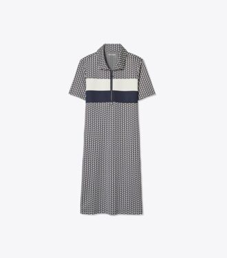 Performance Jacquard Color-Block-Kleid