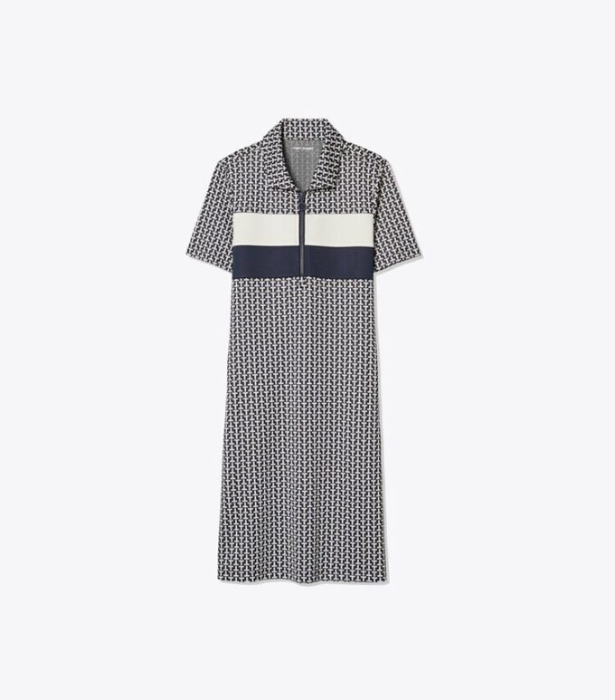 Performance Jacquard Color-Block-Kleid Performance Jacquard Color-Block-Kleid