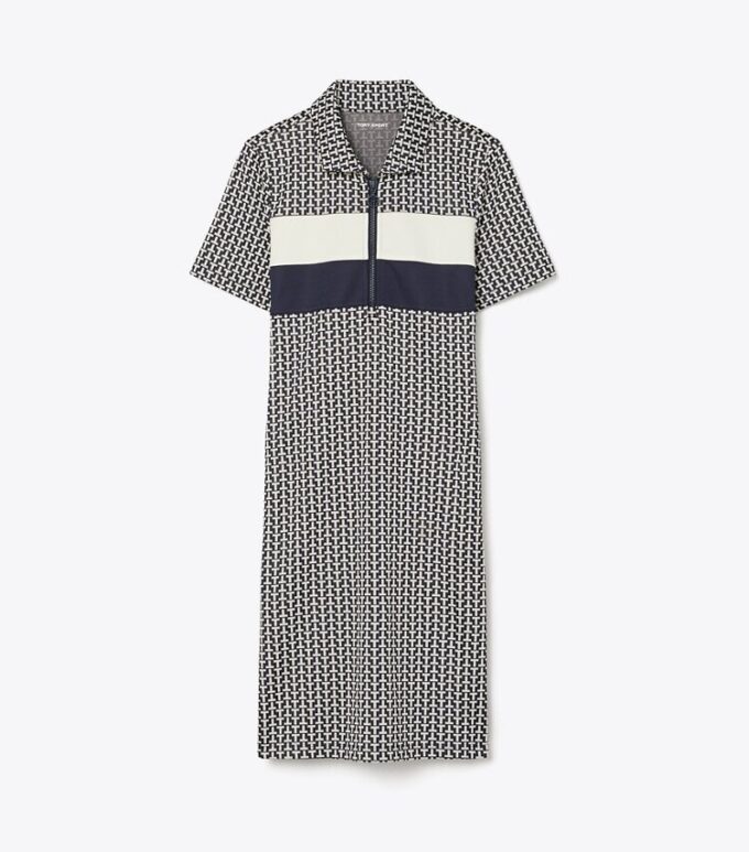 Performance Jacquard Color-Block-Kleid Performance Jacquard Color-Block-Kleid