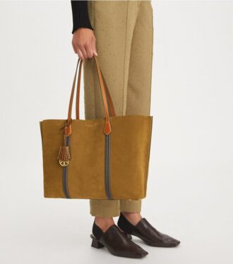 Perry Suede Tote mit drei Fächern