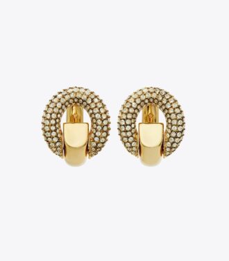 Pierced Pavé Creolen