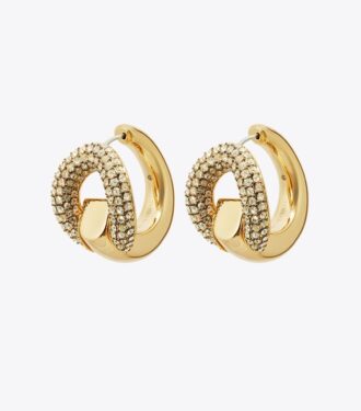 Pierced Pavé Creolen