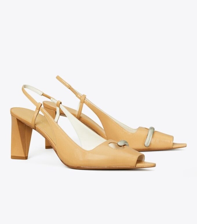 Pierced Peep-Toe Slingback Pierced Peep-Toe Slingback