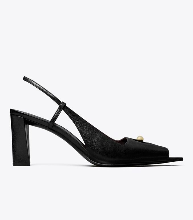 Pierced Peep-Toe Slingback Pierced Peep-Toe Slingback