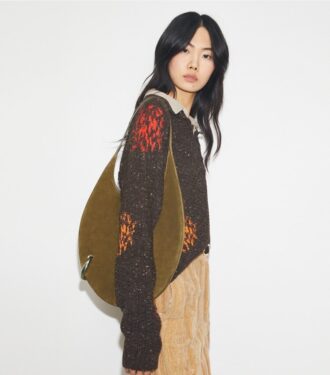 Pierced Suede Bag
