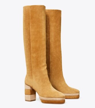 Plateau-Kniehohe Stiefel