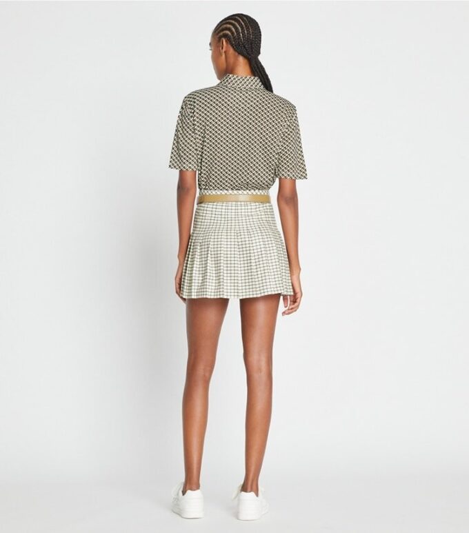 Plissierter Tennisrock mit Print Plissierter Tennisrock mit Print