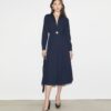 Plissiertes Baumwollhemdkleid Plissiertes Baumwollhemdkleid