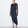 Plissiertes, drapiertes Viskosekleid Plissiertes, drapiertes Viskosekleid