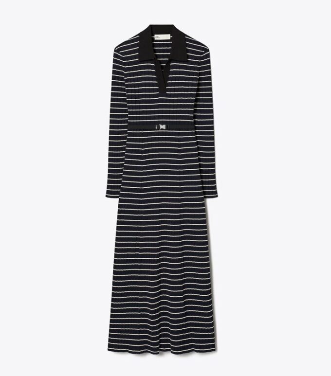 Polo-Kleid aus Baumwollstrick Polo-Kleid aus Baumwollstrick