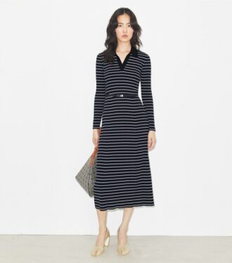 Polo-Kleid aus Baumwollstrick