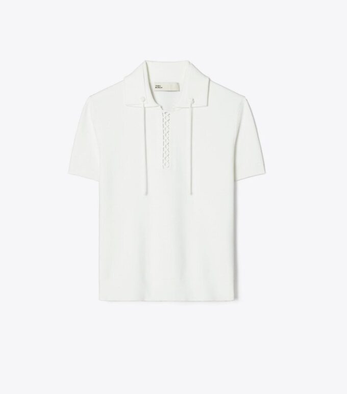 Polo-Pullover mit Schnürung