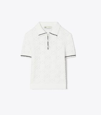 Polo-Shirt aus Baumwolle mit Logo-Spitze