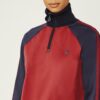 Pullover mit halbem Reißverschluss und Farbblock Pullover mit halbem Reißverschluss und Farbblock