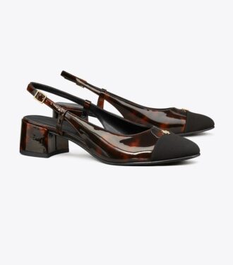Pumps mit Kappe und Fersenriemen