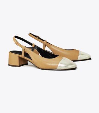 Pumps mit Kappe und Fersenriemen