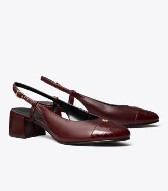 Pumps mit Kappe und Fersenriemen