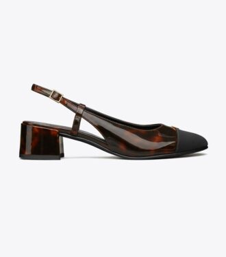 Pumps mit Kappe und Fersenriemen