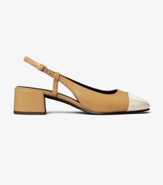 Pumps mit Kappe und Fersenriemen