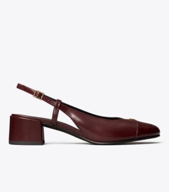 Pumps mit Kappe und Fersenriemen