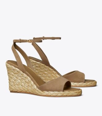 Raffia-Keilabsatzsandale