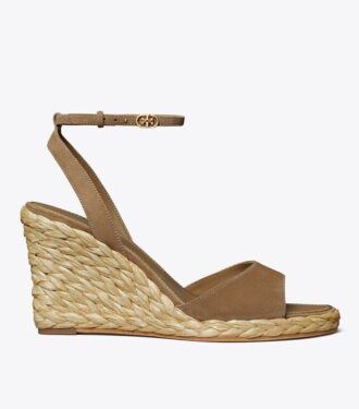 Raffia-Keilabsatzsandale