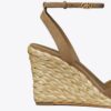 Raffia-Keilabsatzsandale Raffia-Keilabsatzsandale