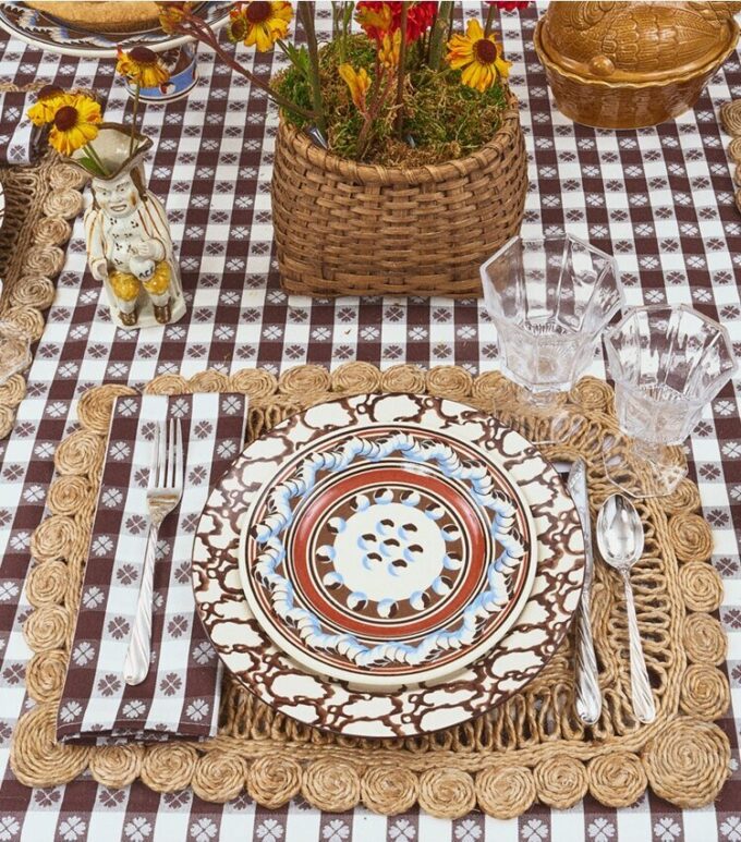 Rechteckige Jute-Tischsets, 4er-Set Rechteckige Jute-Tischsets, 4er-Set