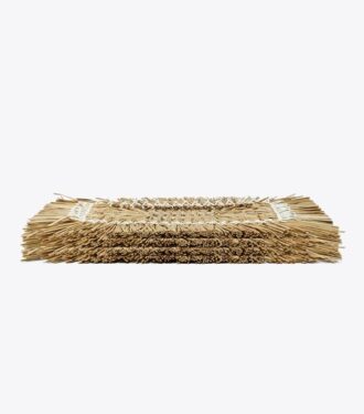 Rechteckige Raffia-Tischset, 4er-Set