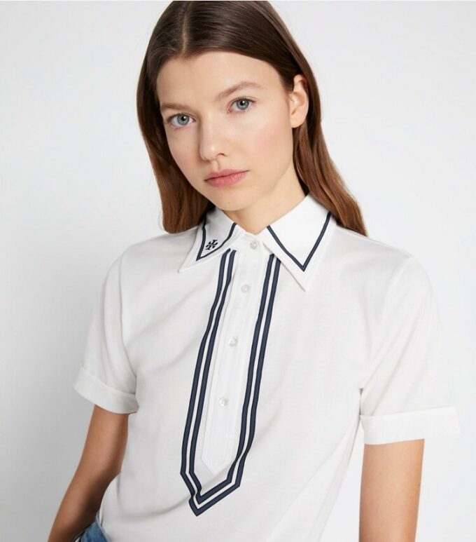 Retro-Polohemd aus merzerisierter Baumwolle Retro-Polohemd aus merzerisierter Baumwolle