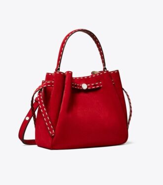 Romy Pick Stitch Bucket Bag aus Wildleder