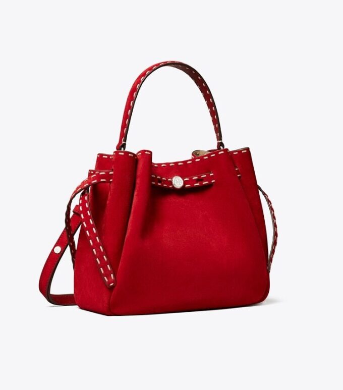 Romy Pick Stitch Bucket Bag aus Wildleder Romy Pick Stitch Bucket Bag aus Wildleder