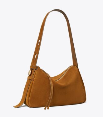 Romy Schultertasche aus Wildleder