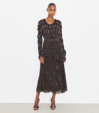 Rüschen-Samtkleid