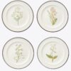 Salatteller mit lila Blüten, 4er-Set Salatteller mit lila Blüten, 4er-Set