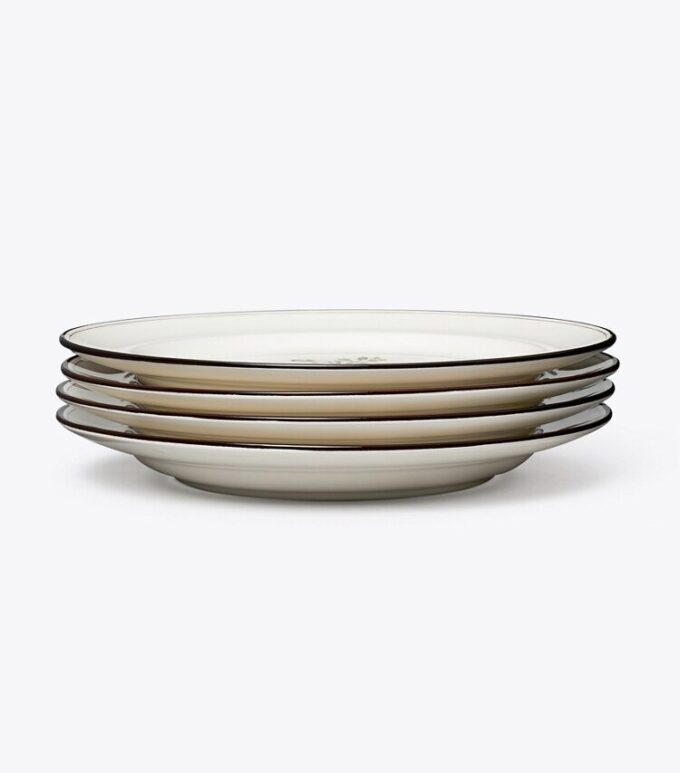 Salatteller mit lila Blüten, 4er-Set Salatteller mit lila Blüten, 4er-Set