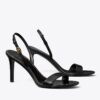 Sandalen mit Absatz und Double T-Schnalle Sandalen mit Absatz und Double T-Schnalle