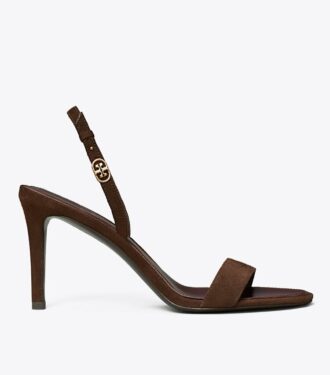 Sandalen mit Absatz und Double T-Schnalle