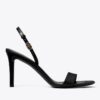 Sandalen mit Absatz und Double T-Schnalle Sandalen mit Absatz und Double T-Schnalle